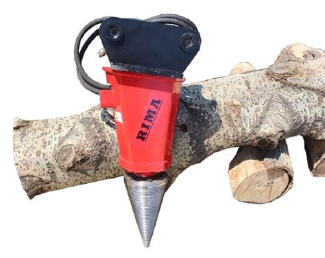 cone splitter for mini excavator|loader mounted screw log splitter.